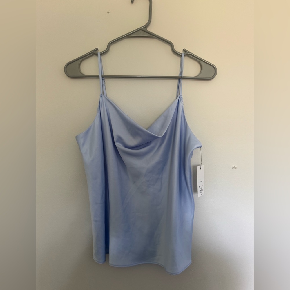Nine West Light Blue Satin Top